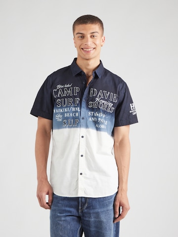 CAMP DAVID Regular fit Button Up Shirt in Blue: front