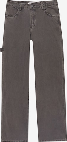 Wide leg Pantaloni de la Pull&Bear pe gri: față