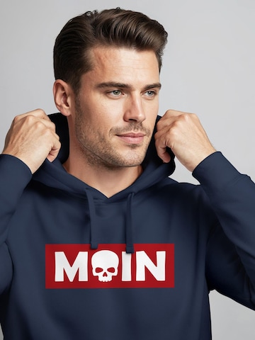 Neverless Sweatshirt 'Moin Skull' in Blue