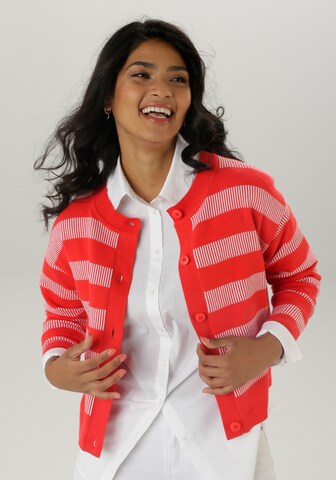 Aniston SELECTED Strickjacke in Rot: Vorderseite