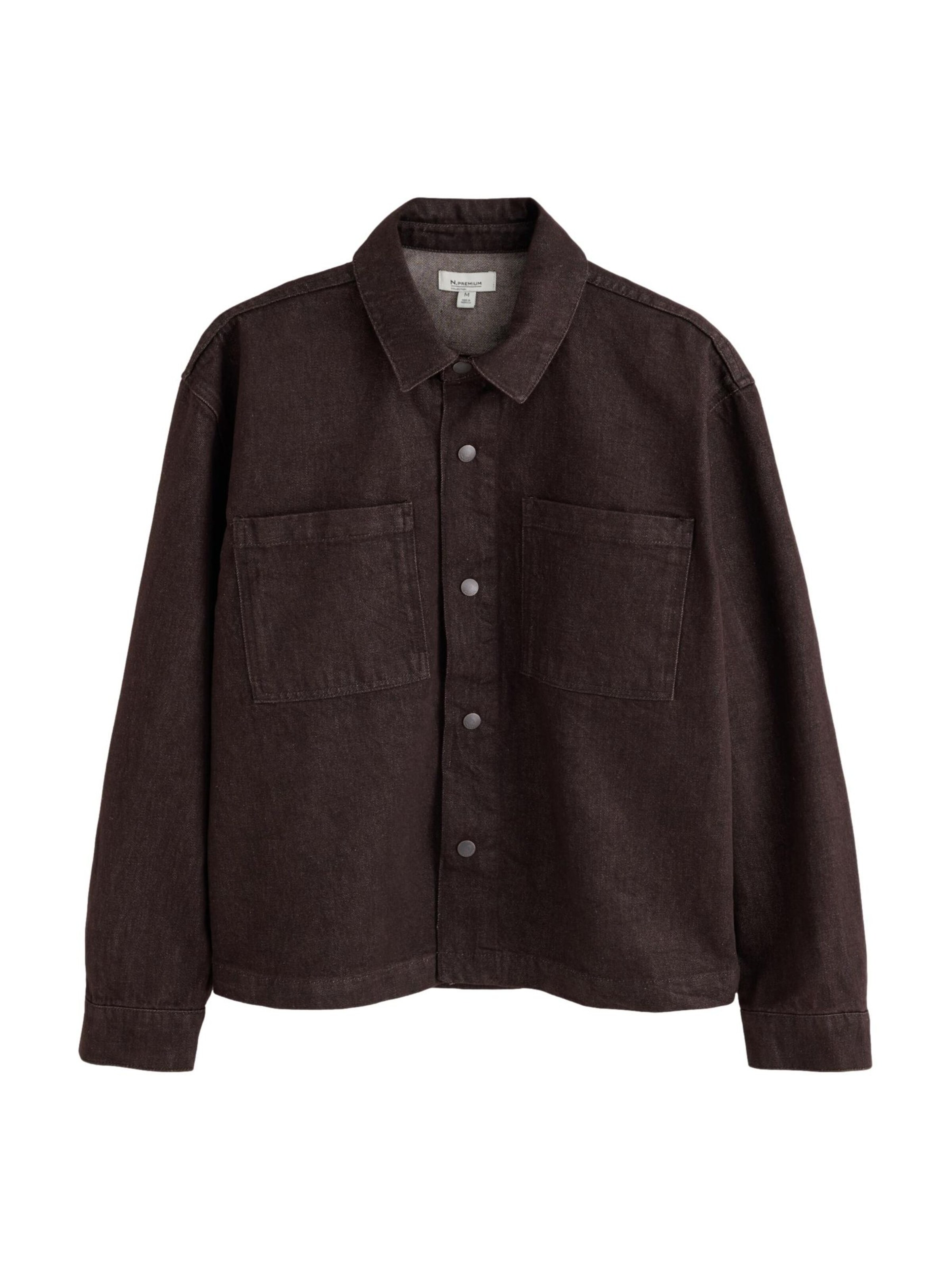 Next Regular fit Button Up Shirt 'N. Premium' in Brown: front