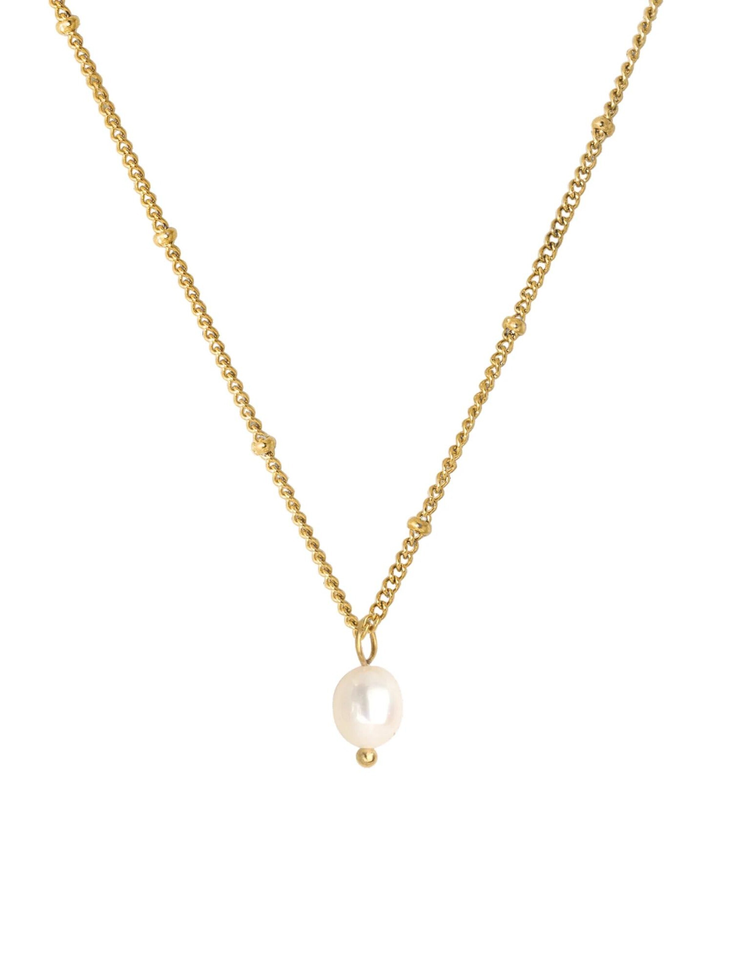 Luamaya Kette 'Baby Pearl Necklace'‌‌‌‌‌‌‌‌‌ in Gold: Vorderseite