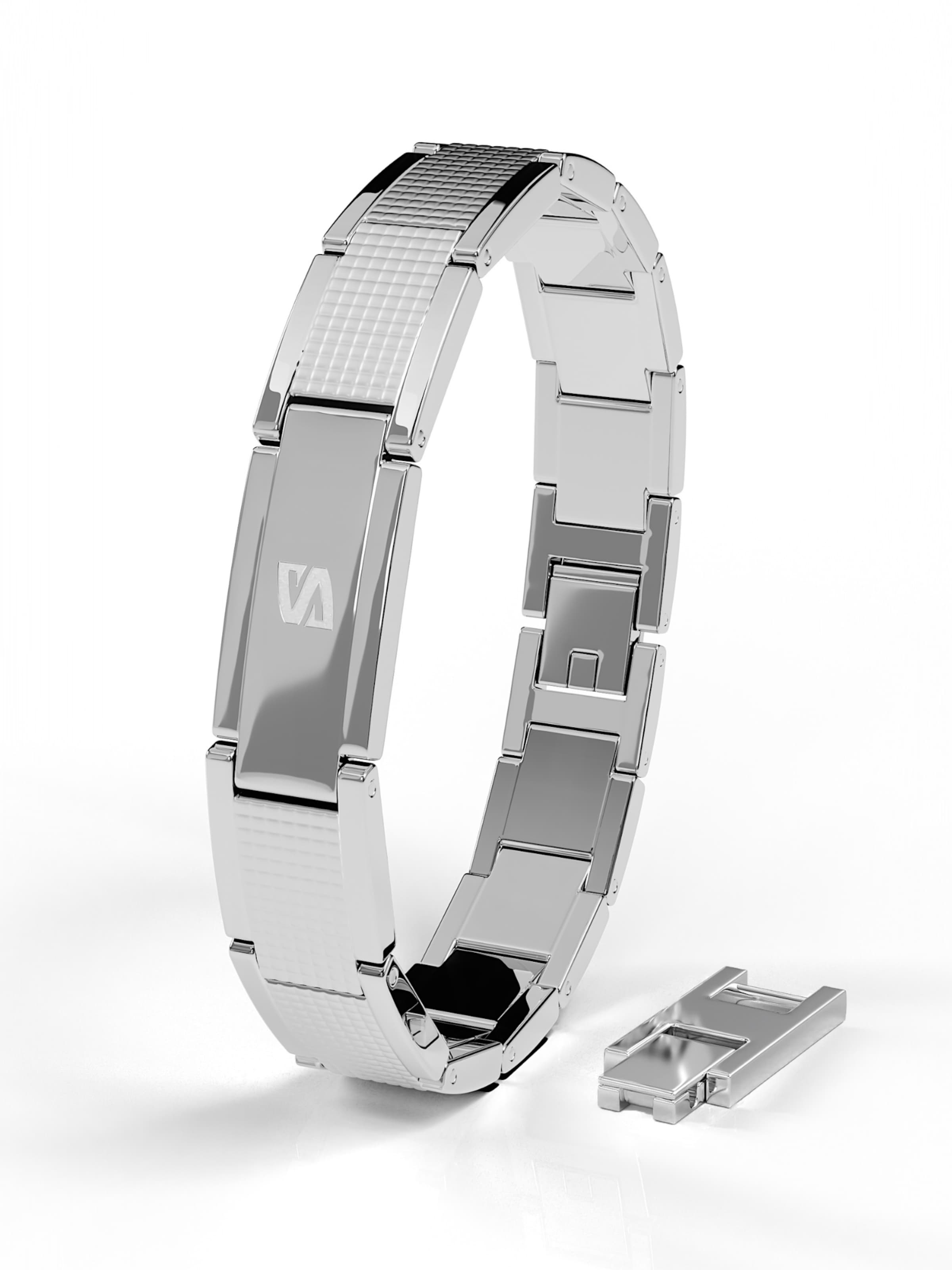 SERASAR Bracelet 'Impact' in Silver: front