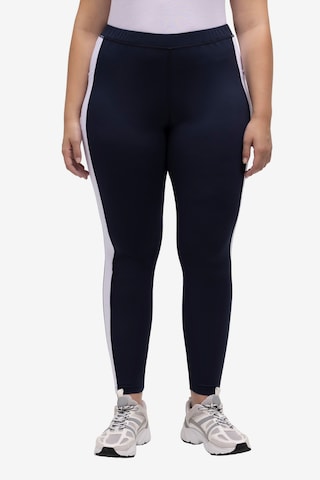 Skinny Leggings Ulla Popken en bleu : devant