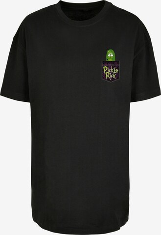 F4NT4STIC Shirt 'Rick und Morty Pickle Rick' in Zwart: voorkant