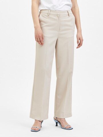 SELECTED FEMME Regular Pleated Pants 'Svale' in Beige: front