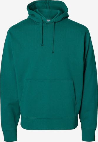SELECTED Sweatshirt 'SLHLUKE' in Groen: voorkant