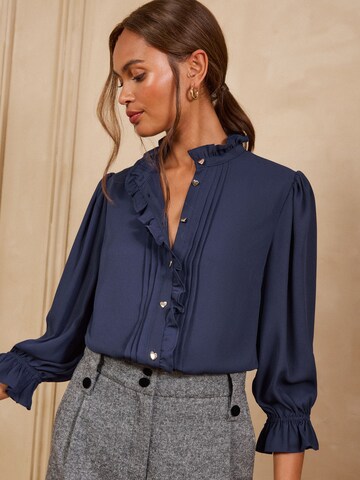 love & roses Blouse in Blue