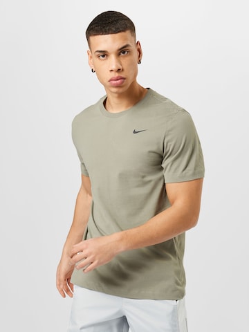 NIKE Regular fit Functioneel shirt in Groen: voorkant