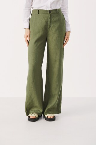 Part Two Wide leg Pants 'Ninnes' in Green: front