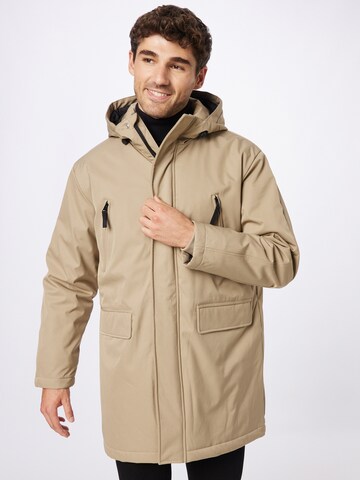 Parka mi-saison 'DALEN' minimum en beige : devant