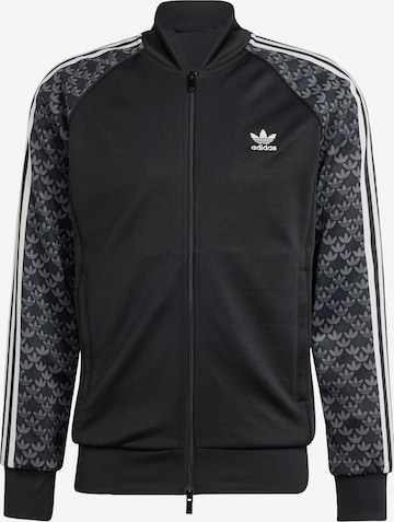 ADIDAS ORIGINALS Zip-Up Hoodie 'SSTR Classic' in Black: front