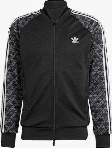 ADIDAS ORIGINALS Sweat jacket 'SSTR Classic' in Black: front