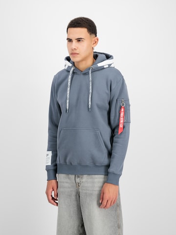 ALPHA INDUSTRIES - Pullover 'Alpha' em azul: frente