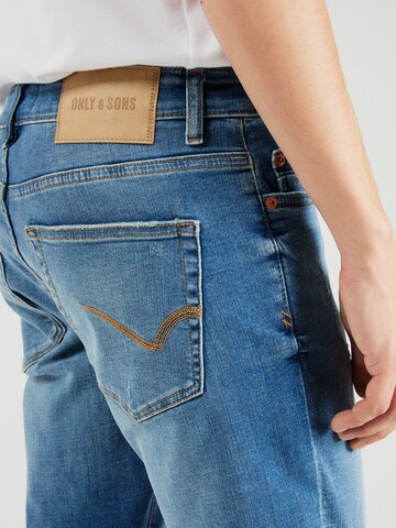 Coupe slim Jean 'ONSLOOM' Only & Sons en bleu