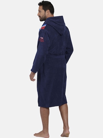 Jan Vanderstorm Long Bathrobe 'Sieghelm' in Blue