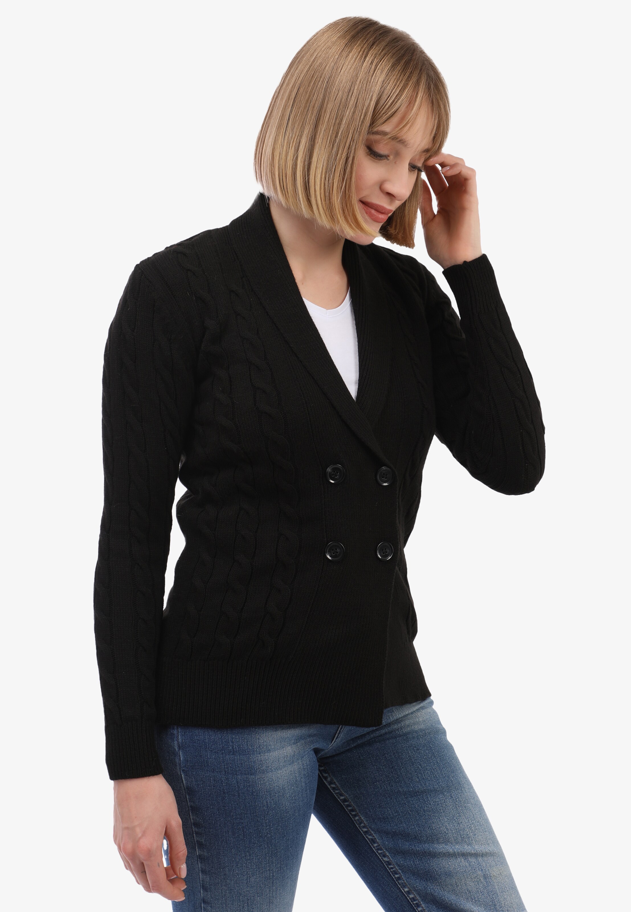 Felix Hardy Knit cardigan in Black