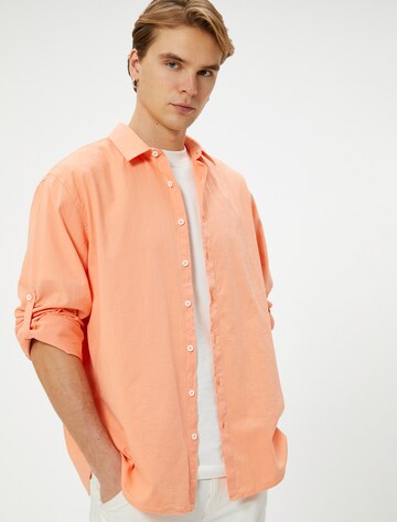 Koton Regular fit Button Up Shirt in Orange