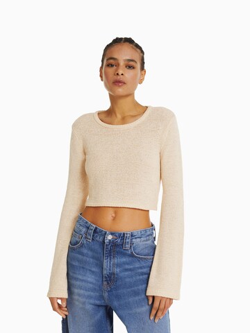 Bershka Pullover in Beige: Vorderseite