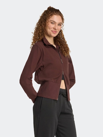 ADIDAS SPORTSWEAR - Casaco de treino em moletão 'All Szn' em castanho: frente