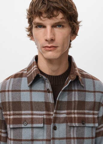 MANGO MAN Between-Season Jacket 'Drum' in Blue