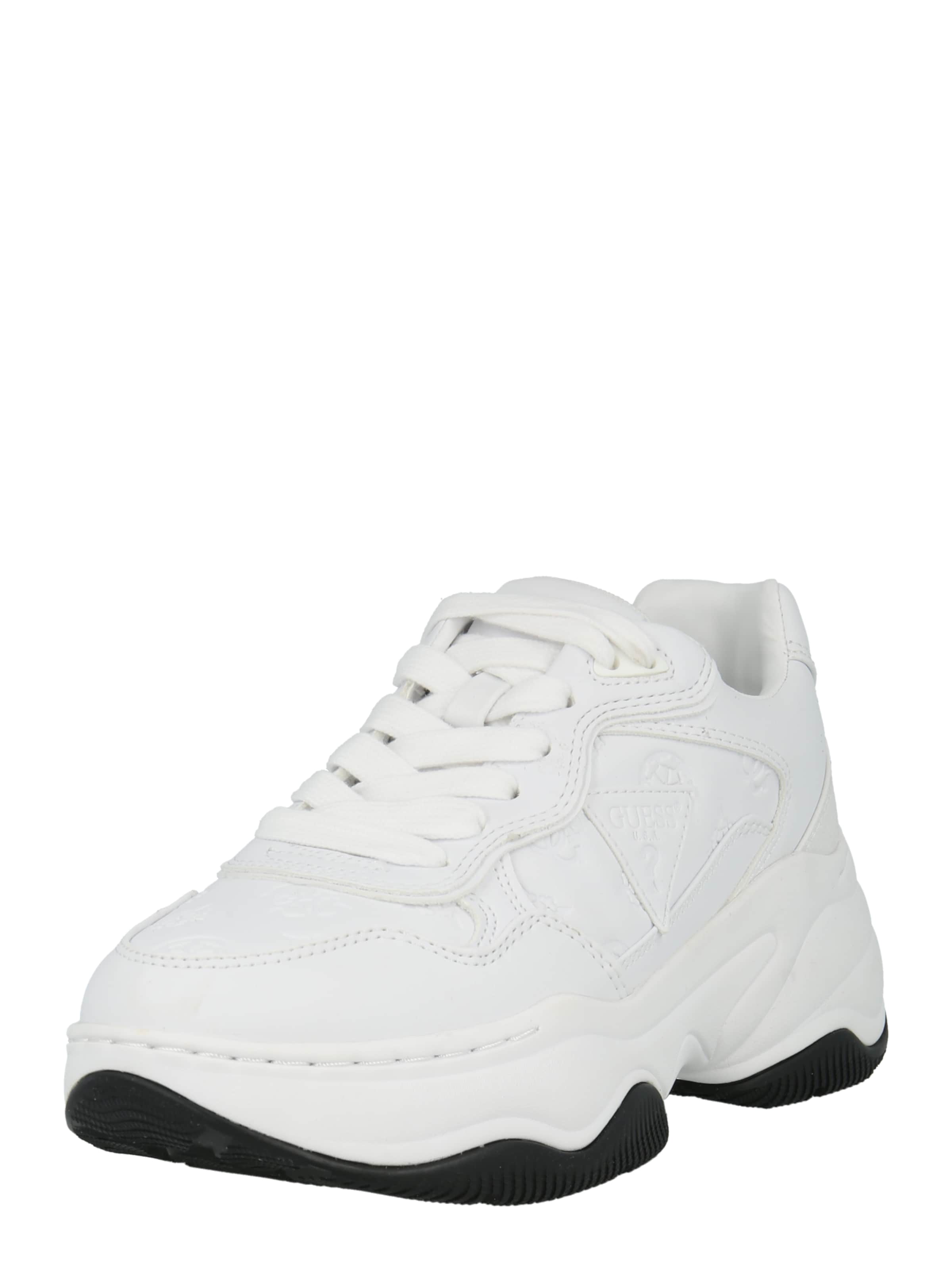 Baskets basses 'HAPYY' GUESS en blanc : devant