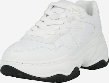 Baskets basses 'HAPYY' GUESS en blanc : devant