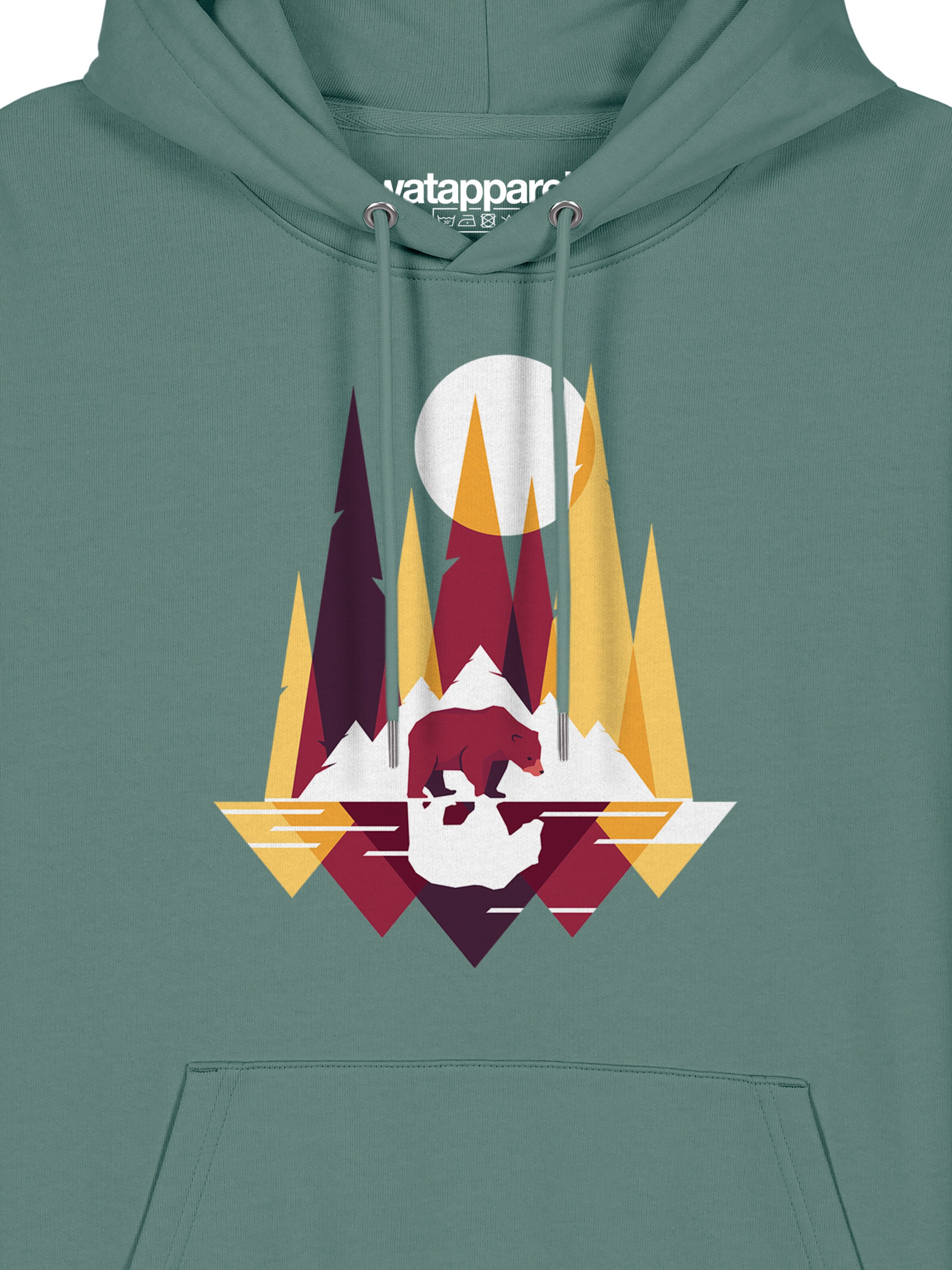 Felpa ' Von Bären und Bergen ' di Watapparel in verde