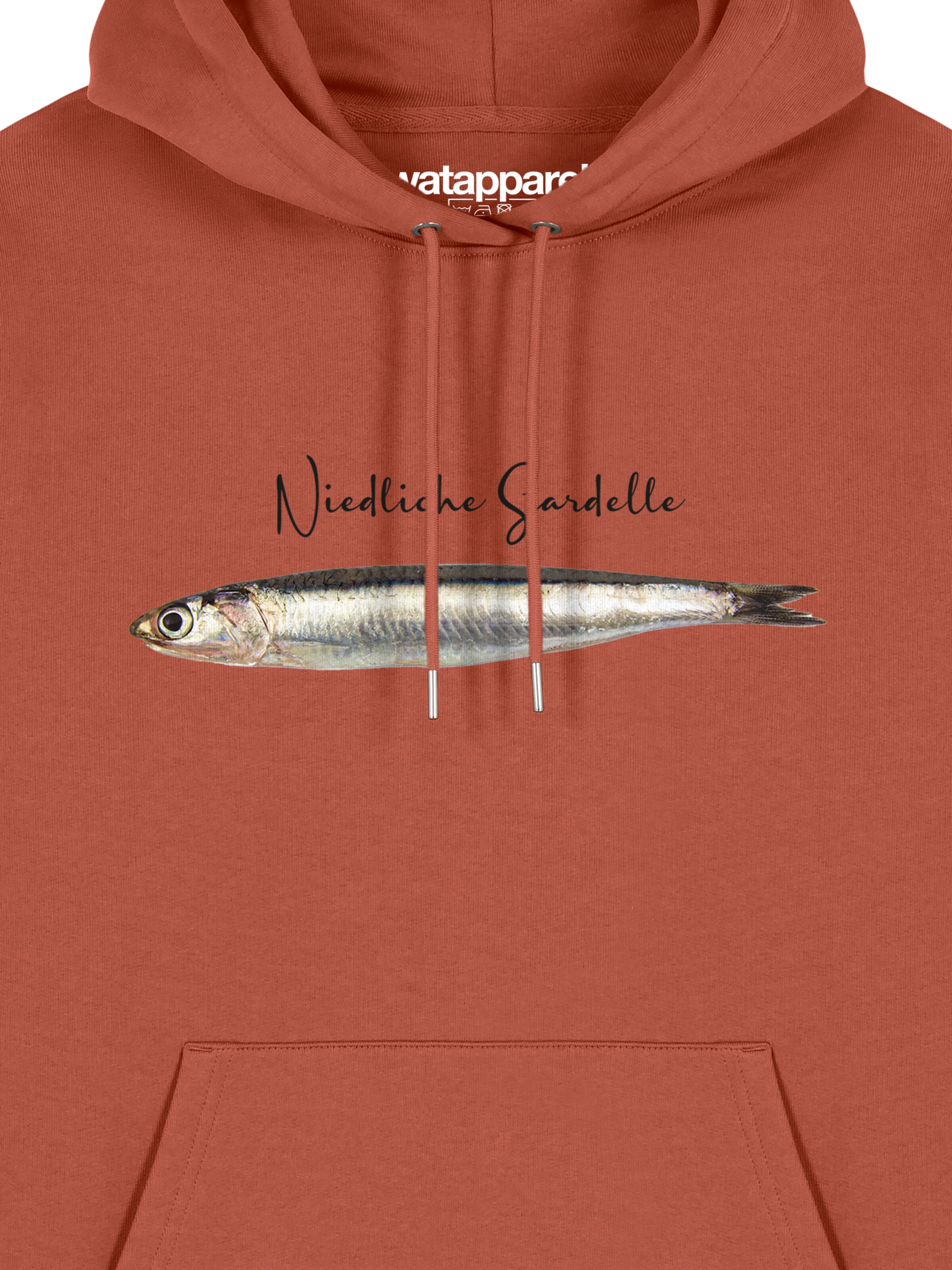 Watapparel Sweatshirt ' Niedliche Sardelle ' in Braun