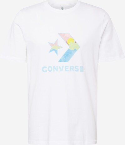 CONVERSE T-Shirt 'FILL LANDSCAPE' in hellblau / gelb / rosa / weiß, Produktansicht