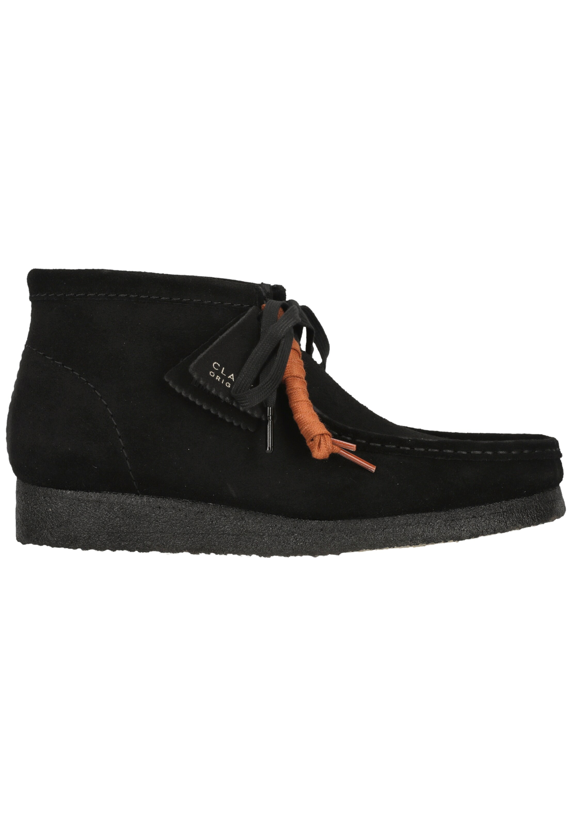 CLARKS Schnürschuhe 'Wallabee Boot' in Schwarz