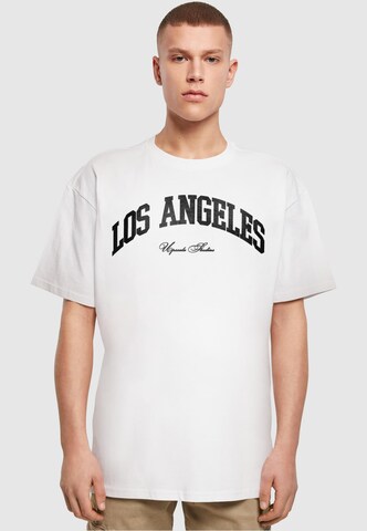 MT Upscale T-Shirt ' L.A. College' in Weiß: Vorderseite