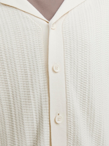 JACK & JONES Плетена жилетка 'VALENCIA' в бяло