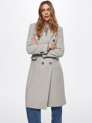 MANGO Between-Seasons Coat in Grey: front