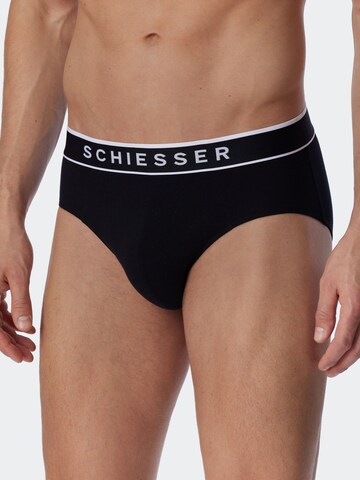 Slip di SCHIESSER in nero: frontale