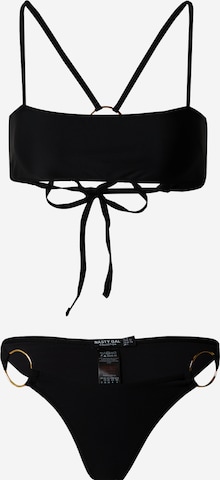 Nasty Gal Bustier Bikini värissä musta: etupuoli
