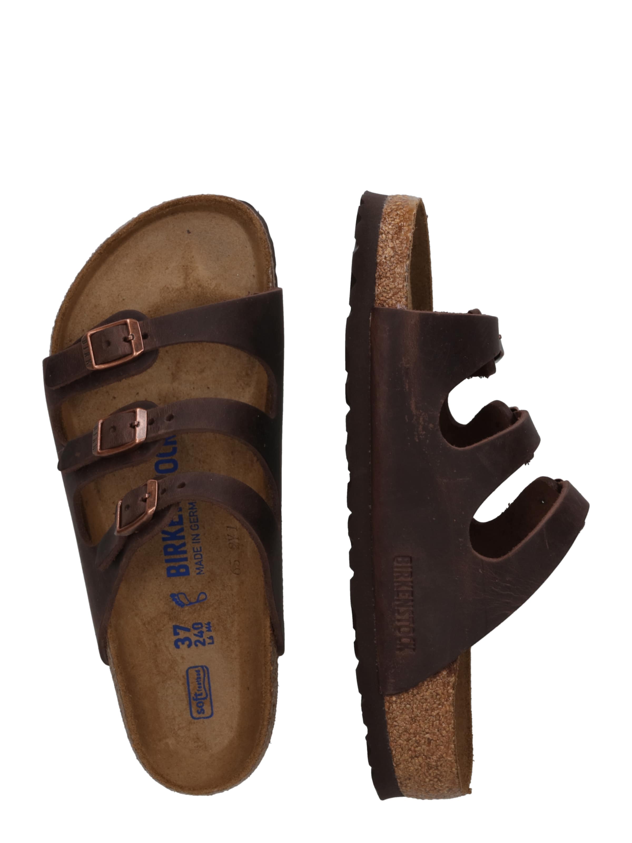 BIRKENSTOCK - Sapato aberto 'Florida' em castanho