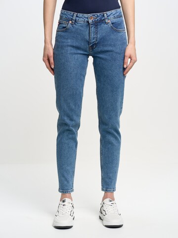 BIG STAR Slimfit Jeans 'MAGGIE' in Blauw: voorkant