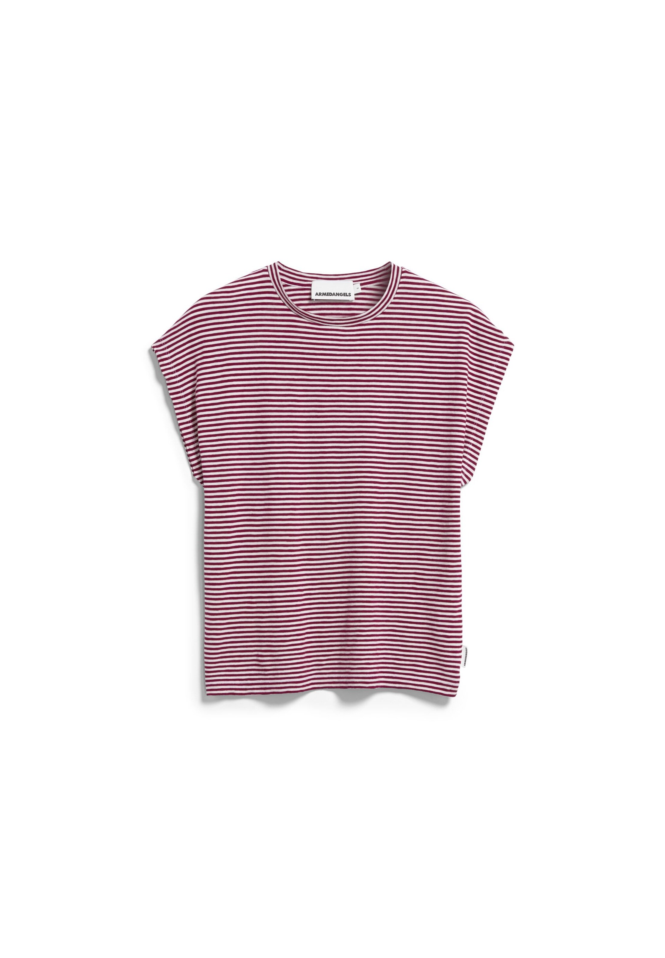 T-shirt ARMEDANGELS en rouge : devant