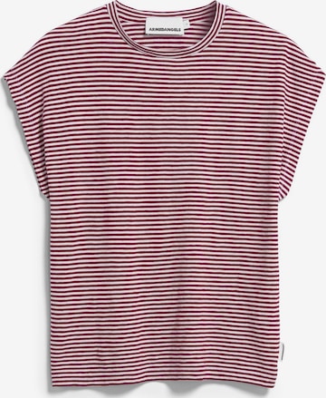 T-shirt ARMEDANGELS en rouge : devant