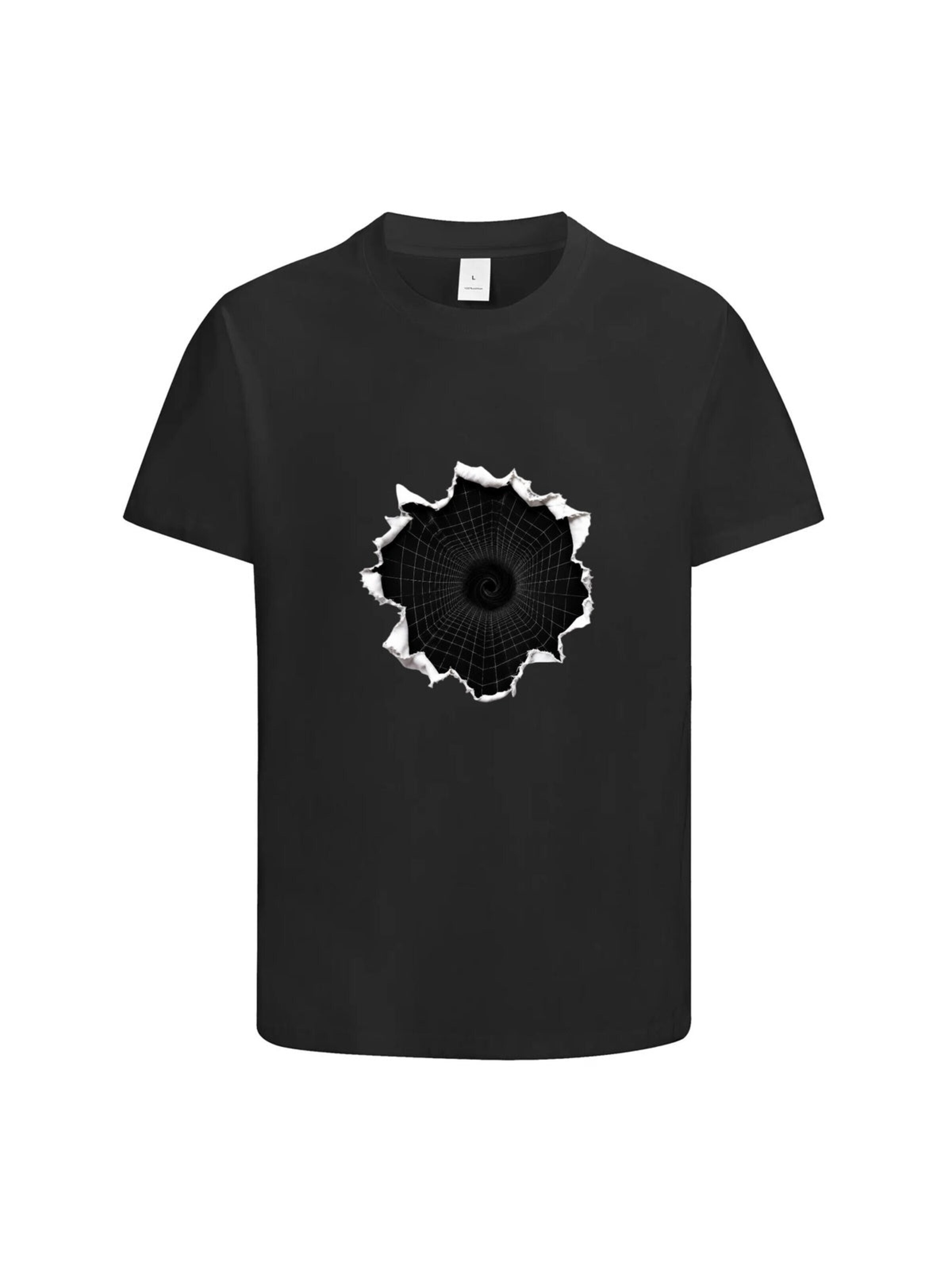 HUSKSWARE Shirt 'Herren T-Shirt mit Motivprint'‌‌‌‌‌‌ in Schwarz: Vorderseite