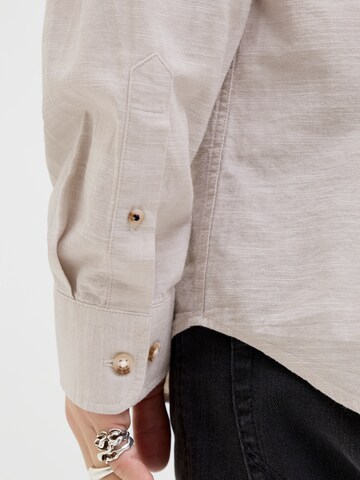 Slim fit Camicia 'JJESummer Band' di JACK & JONES in beige