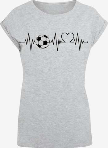 F4NT4STIC Shirt 'Heartbeat Soccer' in Grey: front
