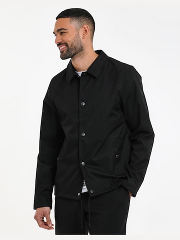 Veste mi-saison Threadbare en noir : devant