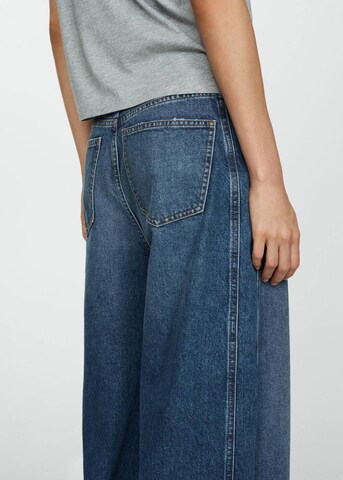 MANGO Wide leg Jeans 'Camilla' in Blauw