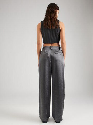 modström Wide leg Pleat-Front Pants 'Hudson' in Grey