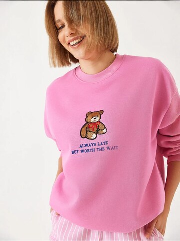 Bianco Lucci Sweatshirt in Roze