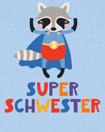 watabout.kids Shirt 'Superschwester' in Blue