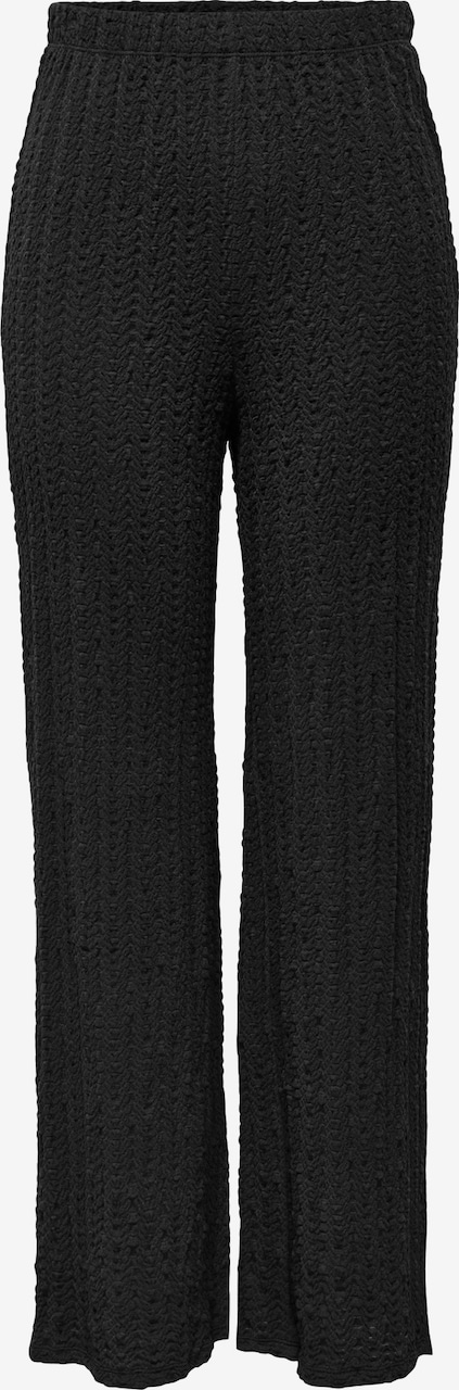Wide leg Pantaloni 'ONLELLA' de la ONLY pe negru: față