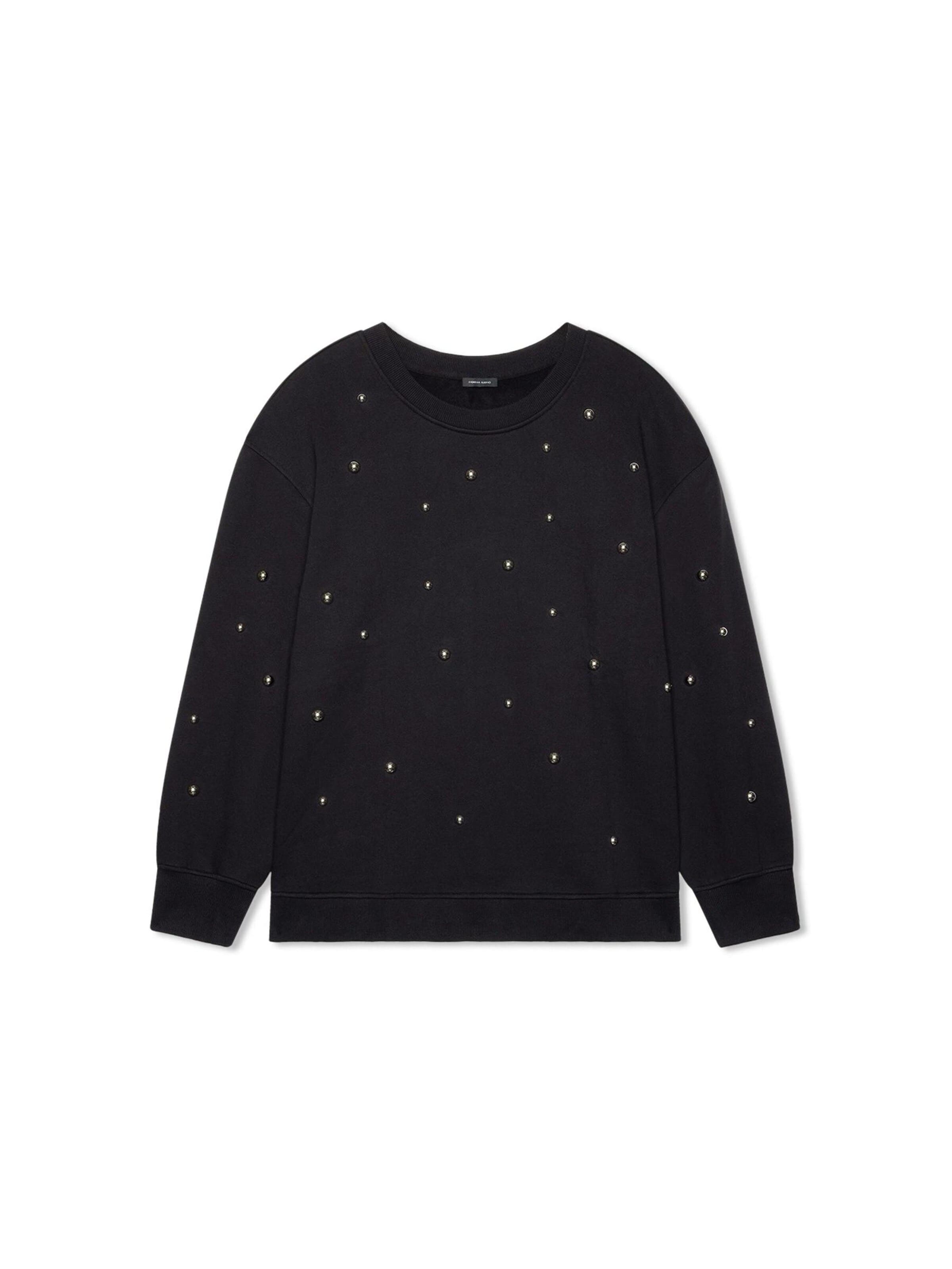 Fiorella Rubino Sweatshirt in Zwart: voorkant